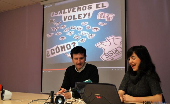 Ángel Romera y Sonia Calvo, en la presentación de la web.