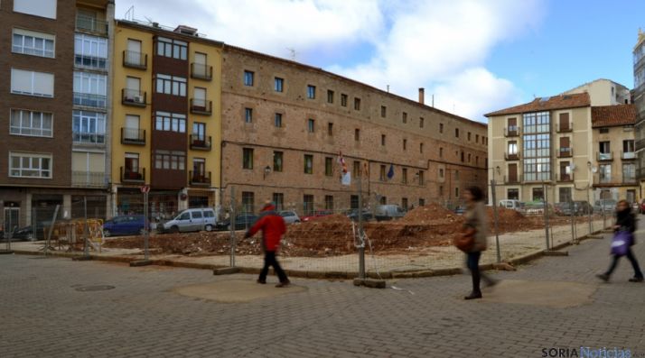 Imagen este jueves de la plaza Bernardo Robles.