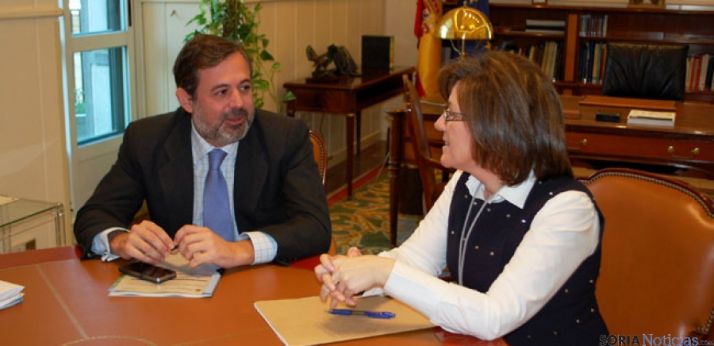 Marimar Angulo y Federico Ramos, en la reunión celebrada en Madrid