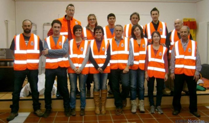 Los voluntarios de Protección Civil de Alconaba. / Jta.