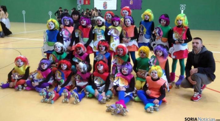 Equipo del Patín Soria, ganador de la plata en los regionales.