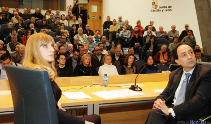 Mar Sancho y Ángel López, en la presentación de ADE Rural ante 130 ayuntamientos