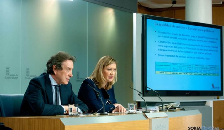 La consejera de Hacienda y el portavoz de la Junta.