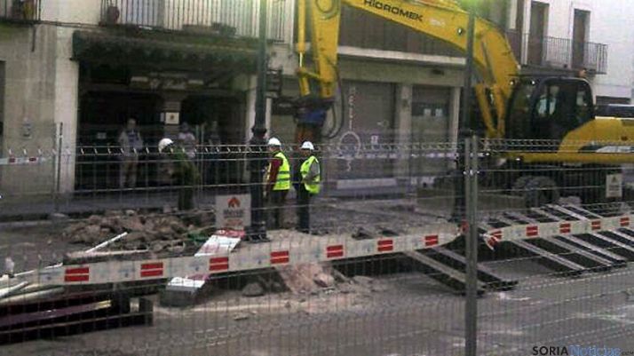 Estado de la plaza del Vergel esta tarde.