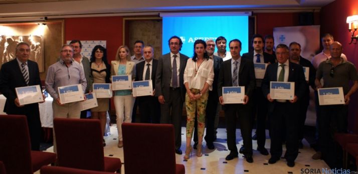 Representantes de las empresas galardonadas.