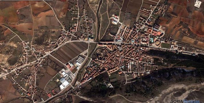 Vista aérea del Burgo y Osma. /  GM