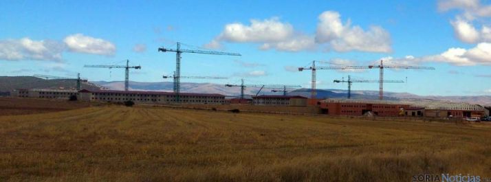 Obras de la nueva prisión de Soria en una imagen de archivo.
