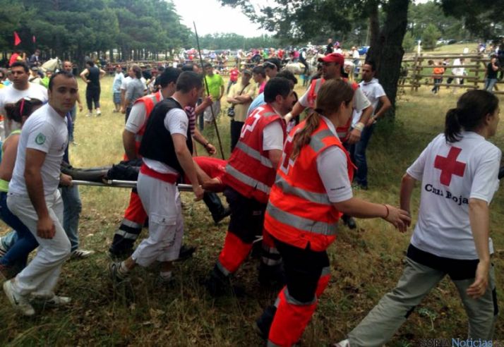 Algunos de los momentos de mayor intensidad durante el último tramo de La Saca 2014. / SN