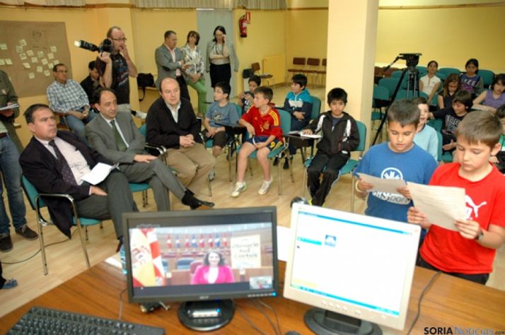 Videoconferencia de los alumnos con la presidenta de las Cortes