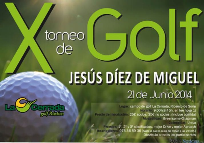 Cartel del Torneo de Golf en Ríoseco