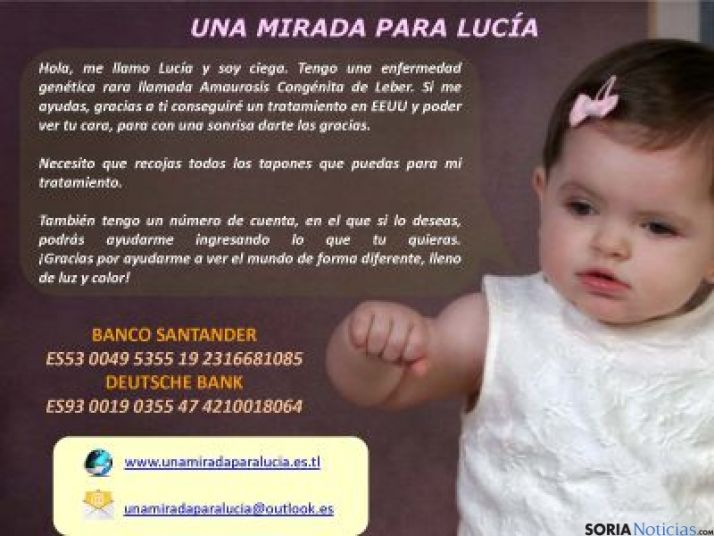 Cartel de la campaña ayuda a Lucía