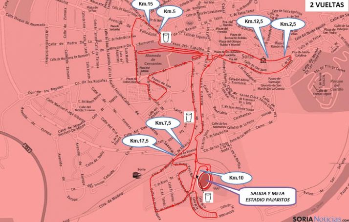 Plano del recorrido de la prueba.