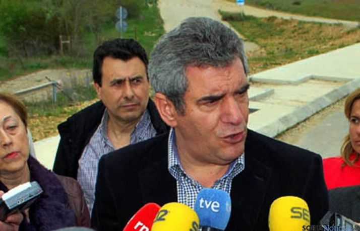 Julio Villarrubia, en una visita a Soria. / SN