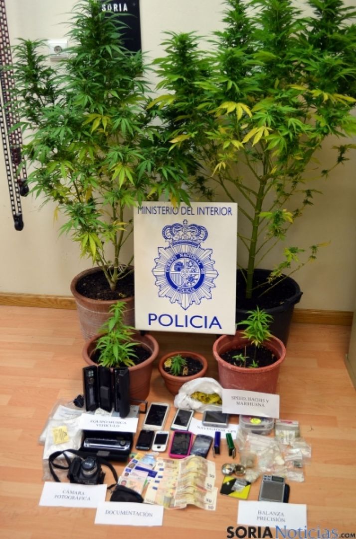 El alijo incautado por la Policía Nacional. / Subdelegación