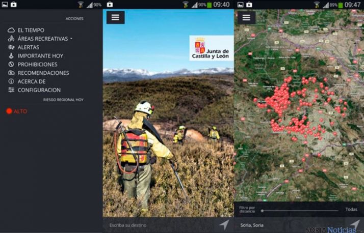 Aspecto de la aplicación