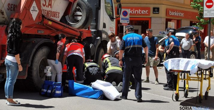 Imagen de uno de los dos atropellos mortales sucedidos en Soria este año. / SN