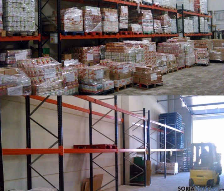 El almacén del BALSO, antes y después del reparto.