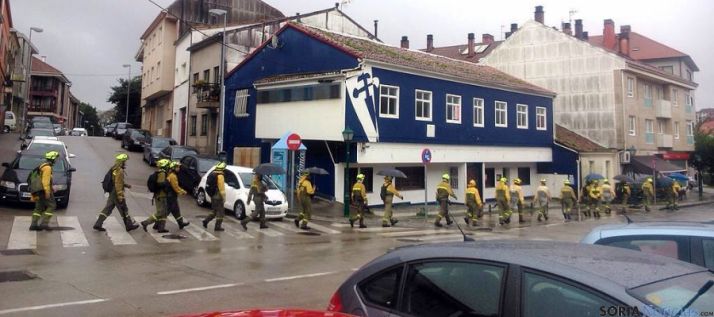 Miembros de las BRIF en Santiago.