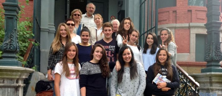 Los estudiantes sorianos, en su viaje.