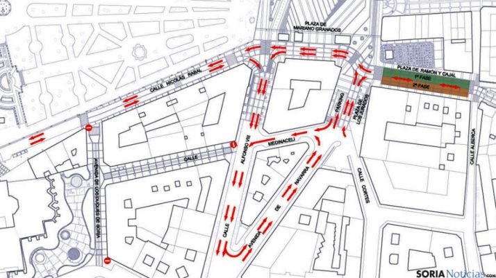 Mapa general con las nuevas direcciones. 