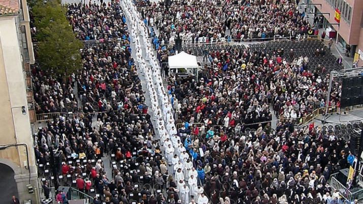 Imagen de los fieles en la eucaristía este miércoles en Ávila. / avilared.com