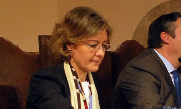 Isabel García Tejerina, en una visita a Soria. / SN