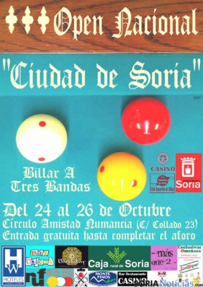 Cartel del Open de Billar