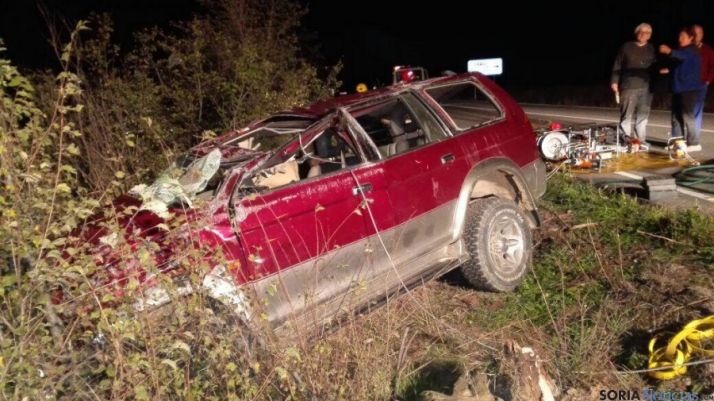 Salida de vía en término de Ausejo