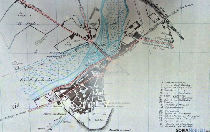 El plano de Almazán de 1929. / Subdeleg.