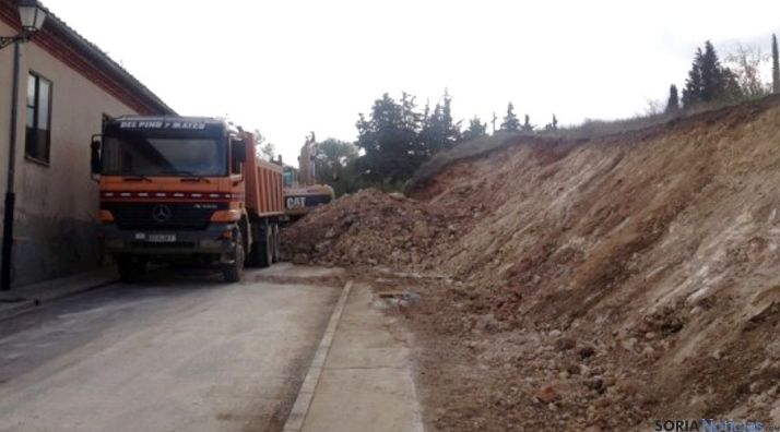 El desmonte frente al seminario.