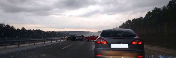 Vehículos accidentados en la A15