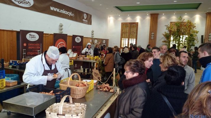 Público en el Mercasetas de la localidad pinarega. / Cesefor