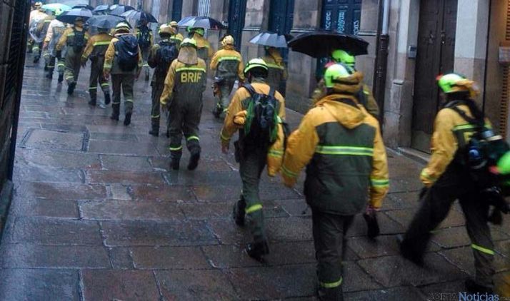Empleados de la Brif en Santiago de Compostela.