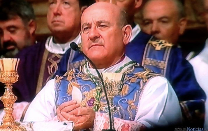 El prelado agredeño en su toma de posesión como arzobispo de Zaragoza. / SN