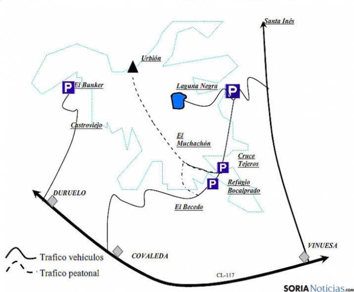 Disposición de las zonas. / Jta.