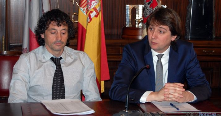 Mínguez (dcha.) y Moreno este miércoles en rueda de prensa. / Ayto.