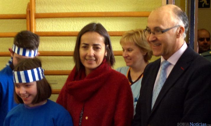 María Seguí, junto al delegado del Gobierno, este martes en Soria. / Sudeleg.