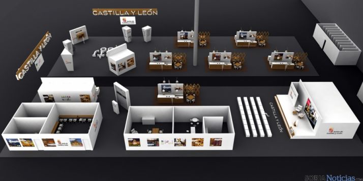 Plano del stand de Castilla y León en FITUR 2015. / Jta.