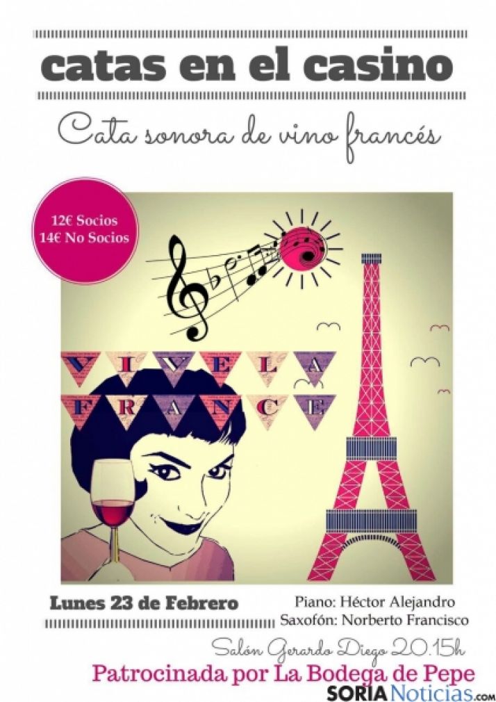 Cata de vino francés. 