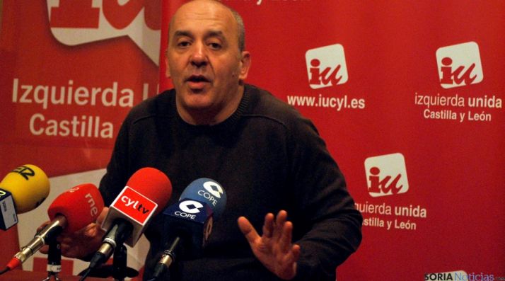 El coordinador de IU en Soria, Enrique García, este miércoles. / SN