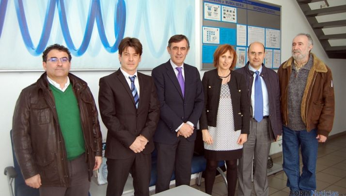 Visita institucional de la Diputación a Mubea, en Ágreda. / Dip.