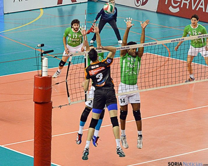 Una imagen del partido este sábado. 