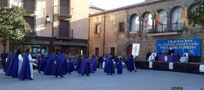 Imagen este sábado, de la plaza Mayor de Ágreda. / SN