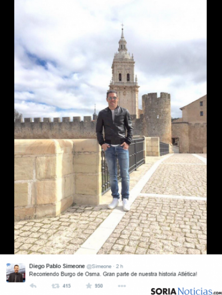 Tweet del entrenador del Atlético de Madrid.