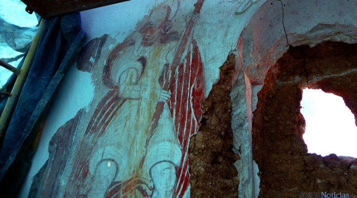 Las pinturas en la ermita. / Jta.