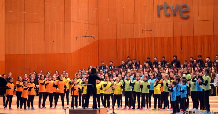 Los pequeños de la coral, en Madrid. 