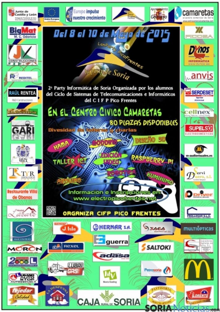 El cartel de la party del Pico Frentes.