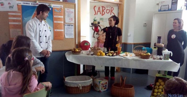 El taller en el colegio de Almarza. 