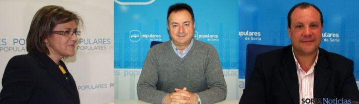 De izquierda a derecha, Marimar Angulo, Jesús Alonso y Pedro Antonio Heras.