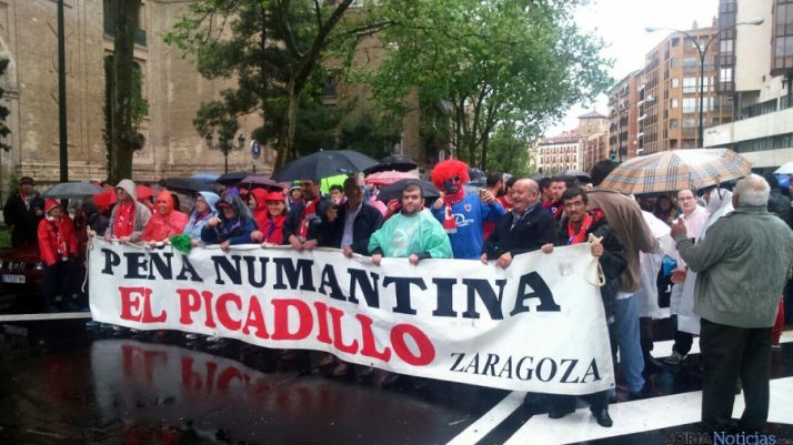 Los seguidores numantinos, esta tarde. / SN